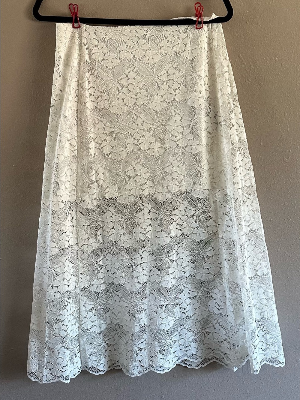 The Kooples White Lace Maxi Skirt